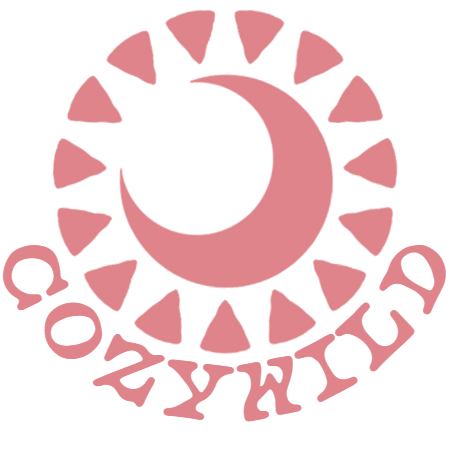 COZYWILD ~ moon logo. handmade vegan soy blend scented candles
